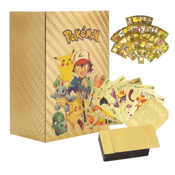 165 Pokemon Gold Foil Cards PACK CARDS TCG GX Vmax GX Card Charizard Rare New - Picture 1 of 16